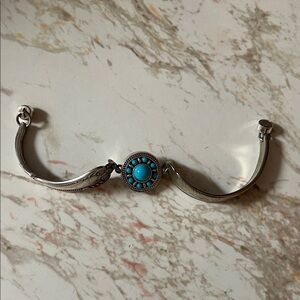 Silver and Turquoise silver spoon Bracelet